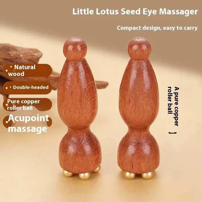 Bâton de Massage des yeux Lotus en laiton