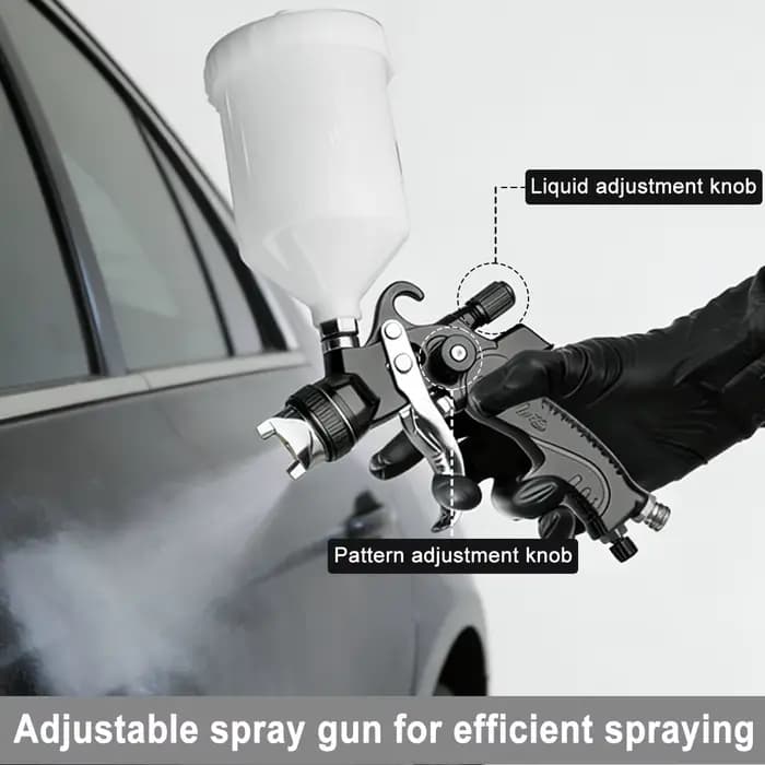 Pistolet de pulvérisation HVLP 1.4/1.7/2.0/2.5mm, pistolet de pulvérisation par gravité, pistolet de pulvérisation portable pour peinture automobile, kit de peinture DIY