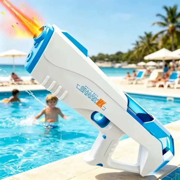 Pistolet à eau électrique à absorption automatique pour adultes, tir simulé, tir continu, lanceurs d'eau, jouet d'été pour enfants