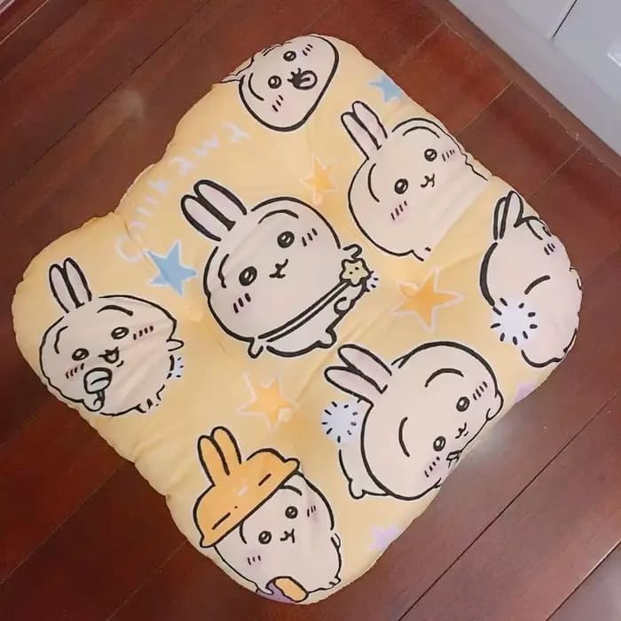 Coussin de siège mignon à motif Chiikawa Usagi, rembourré et antidérapant, pour chaise, dortoir, salle de classe, canapé, bureau, cadeau d'anniversaire