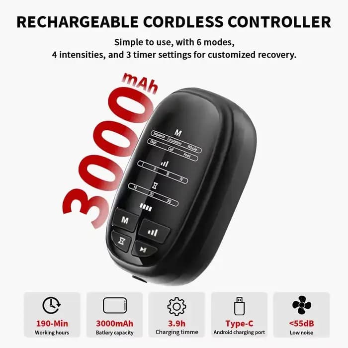 Masseur de compression de jambe sans fil