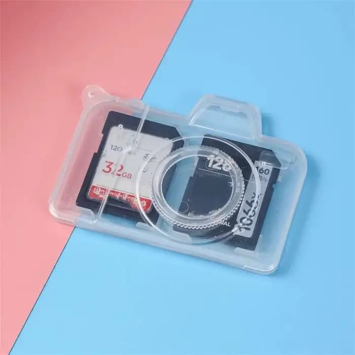 Organisateur de cartes compact en forme d'appareil photo, étui de rangement portable et durable pour les amateurs de photographie, pour les voyages et la prise de vue