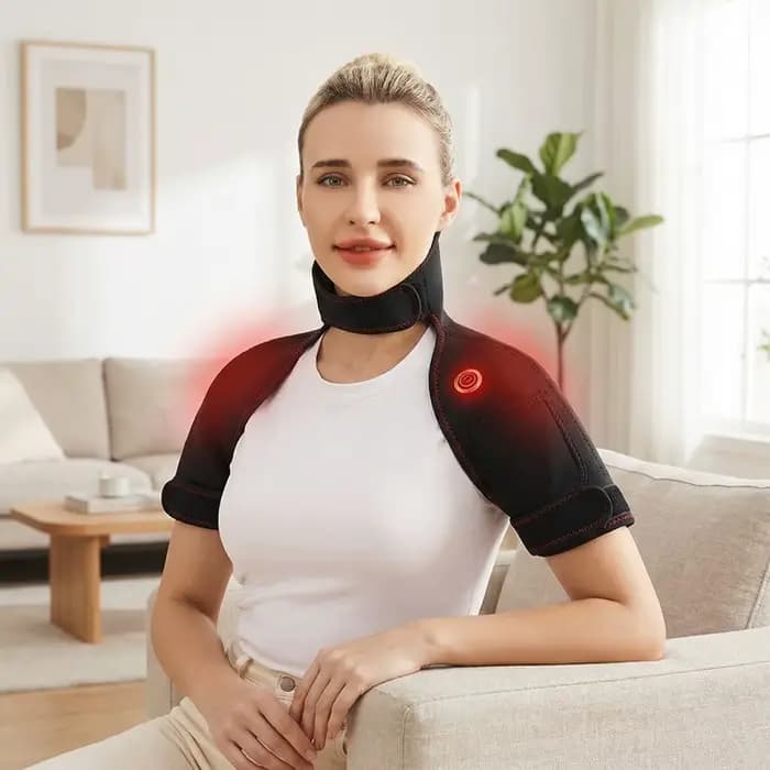 Masseur chauffant électrique pour épaules et nuque