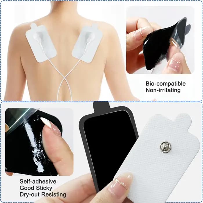 Électrodes en gel TENS auto-adhésives en tissu non tissé pour machine de massage corporel relaxant