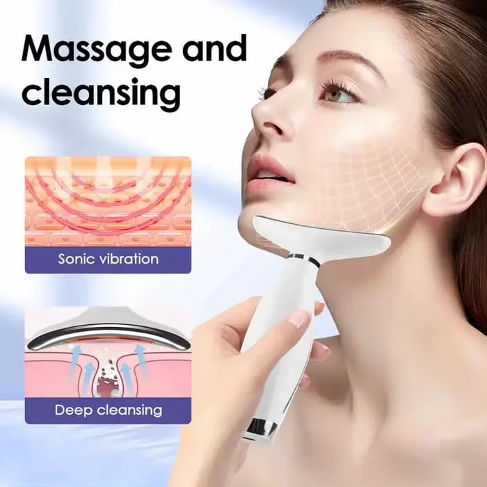 Masseur de visage et de cou LED à usage domestique
