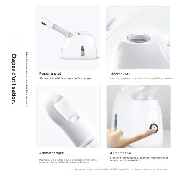 360 ° Vaporisateur facial rotatif à vapeur chaude