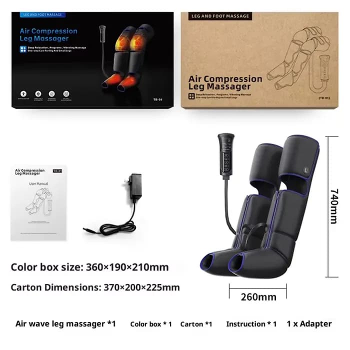 Bottes de massage à compression d'air pour soulager la fatigue des jambes