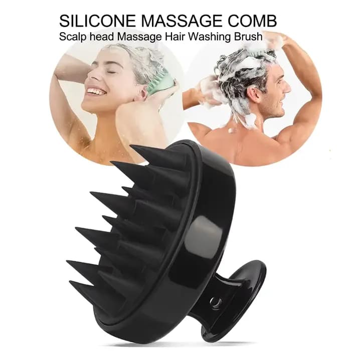 Peigne de Massage du cuir chevelu en Silicone