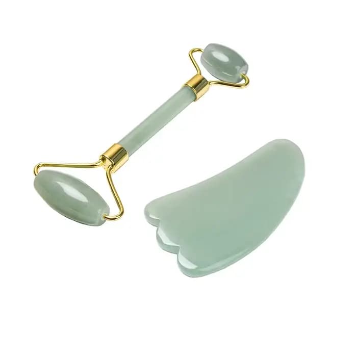 Jade Roller Gua Sha ensemble rouleau Facial masseur visage corps cou ascenseur serrer minceur outils de soins de la peau