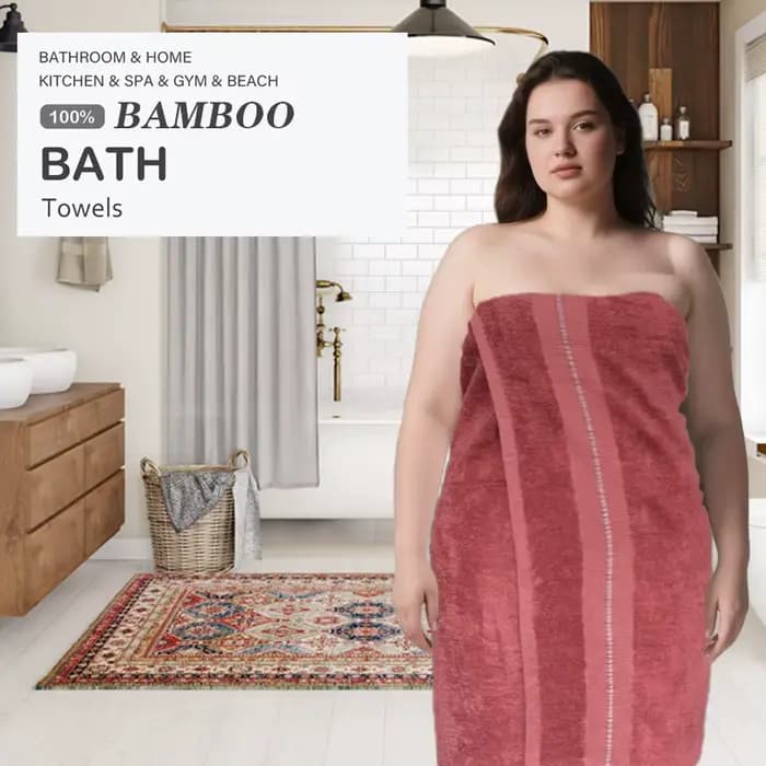 Serviette de bain extra large 90x180cm - Fibre de bambou de qualité supérieure