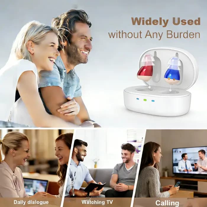 Aide auditive rechargeable pour personnes âgées, appareil auditif pour malentendants, mini amplificateur sonore sans fil, aides auditives invisibles, écouteurs pour malentendants