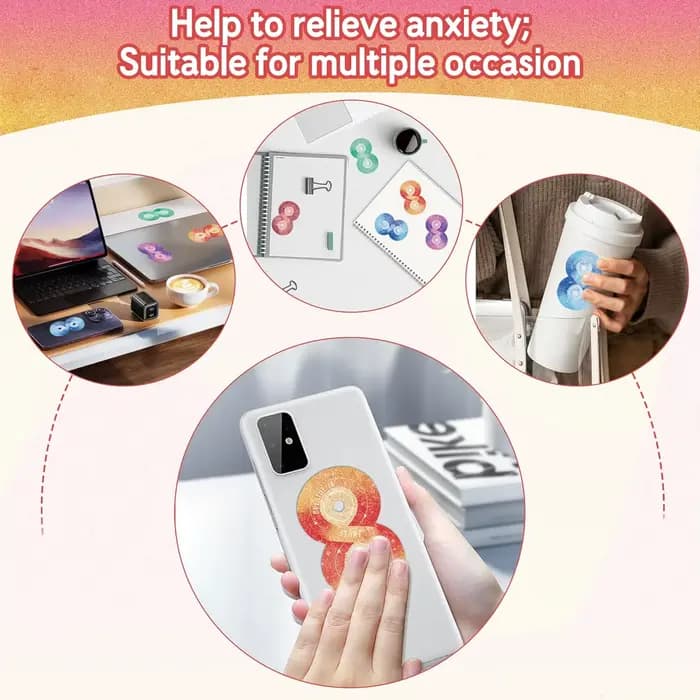 36 autocollants sensoriels apaisants anti-stress