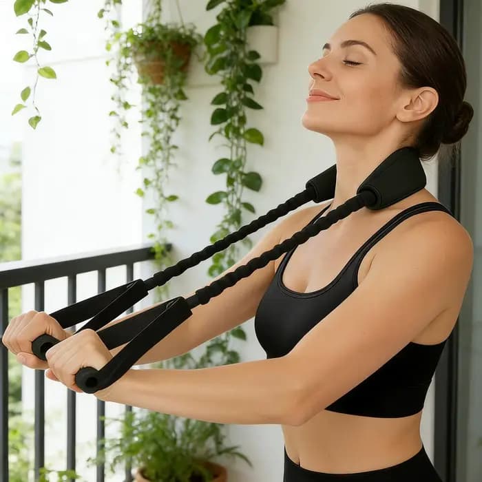 Appareil de traction cervicale élastique pour soulager l'inconfort