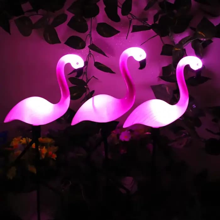 Lumière solaire de flamant rose lumière extérieure de décoration de cour LED de jardin imperméable lumière de passerelle de Patio lumière de cour de paysage debout