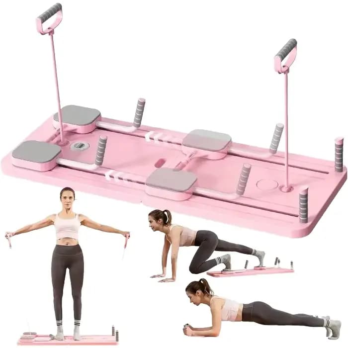 Planche de Pilates professionnelle portable et pliable 5-en-1 pour exercices abdominaux