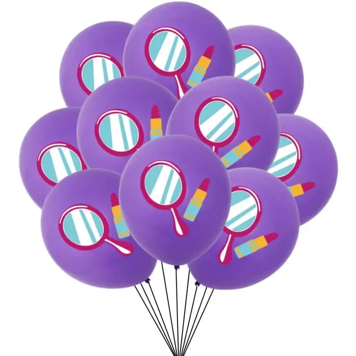10/30 pièces Spa maquillage fête ballons rouge à lèvres Latex ballon mariage fête d'anniversaire décorations fournitures filles enfant jouet cadeaux