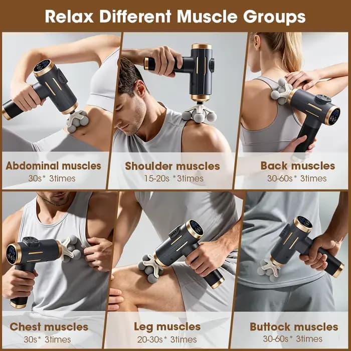Pistolet de massage à 99 niveaux avec écran LCD