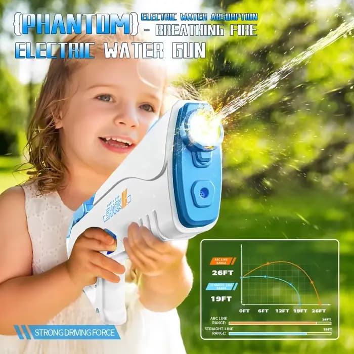 Pistolet à eau électrique à absorption automatique pour adultes, tir simulé, tir continu, lanceurs d'eau, jouet d'été pour enfants