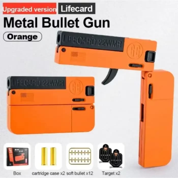 Pistolet jouet pliable en alliage métallique, lanceur de balles souples, modèle de simulation pour collection d'adultes, jeu en extérieur