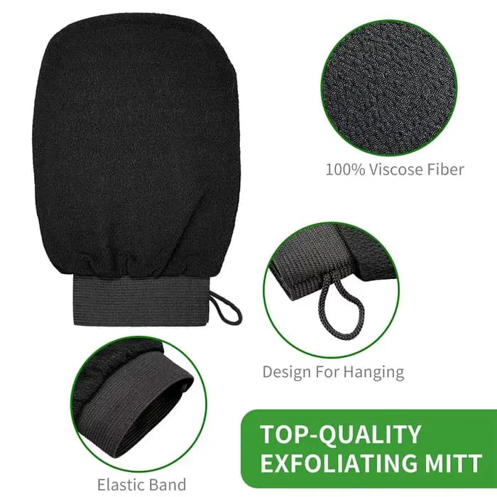 Gants exfoliants marocains pour hammam – Élimination indolore des peaux mortes – Gant de massage coréen pour le corps – Gadget de nettoyage pour salle de bain – 1 pièce