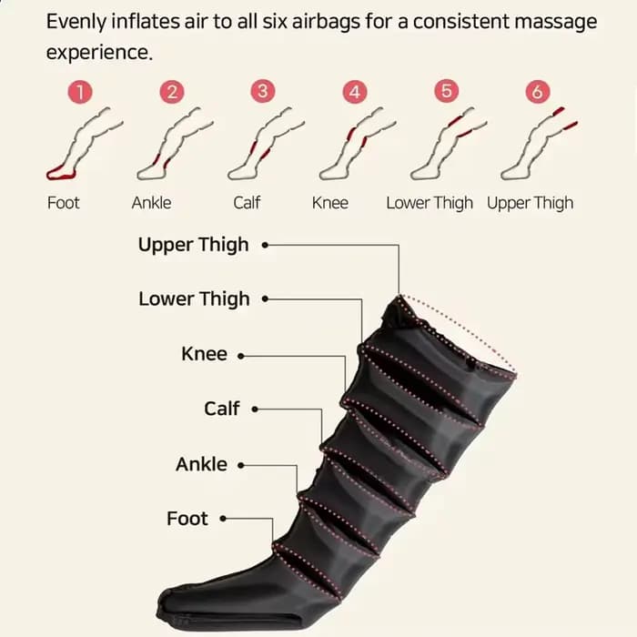 Masseur de jambes de Massage à Compression d'air