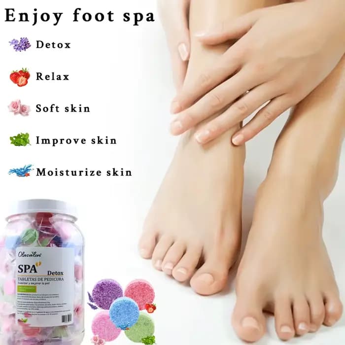 180/40 pièces bain de pieds instantané comprimés effervescents huile essentielle sel