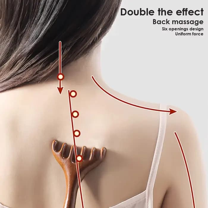 Peigne de Massage méridien antistatique à 6 griffes