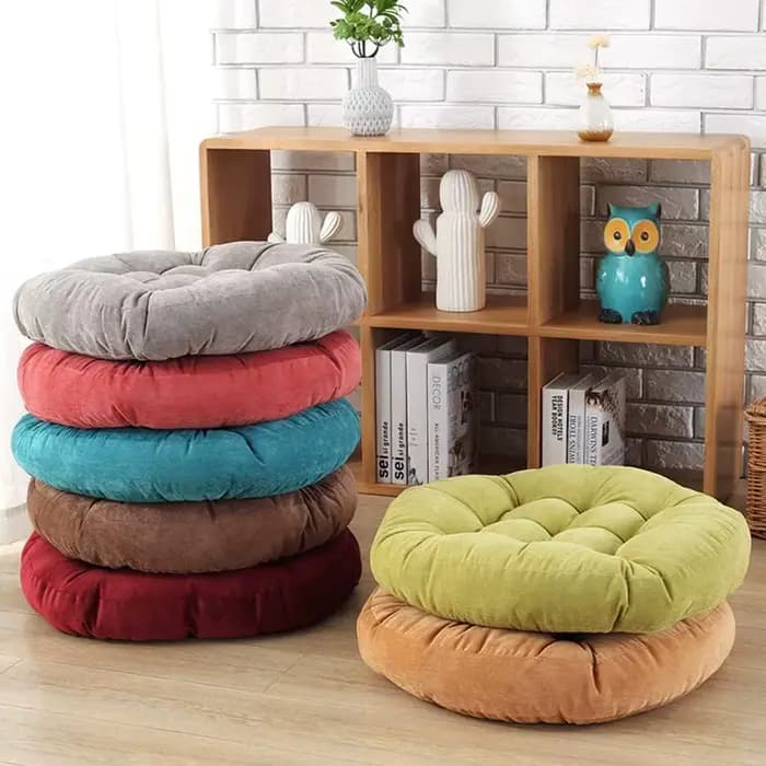 Coussin de sol rond touffeté pour adultes et enfants