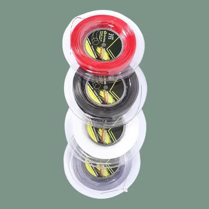 200M 1 bobine ZARSIA cordes de Tennis hexagonales rotatives cordes de raquette hexagonales durables en Polyester cordes de Tennis hexagonales 1.23MM