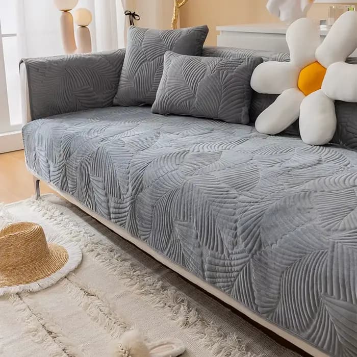 Housse de coussin de canapé coussin en peluche épais salon canapé protecteur universel canapé serviette housse de coussin 1/2/3/4 siège anti-dérapant résistant à l'usure anti-rayures disponible pendan