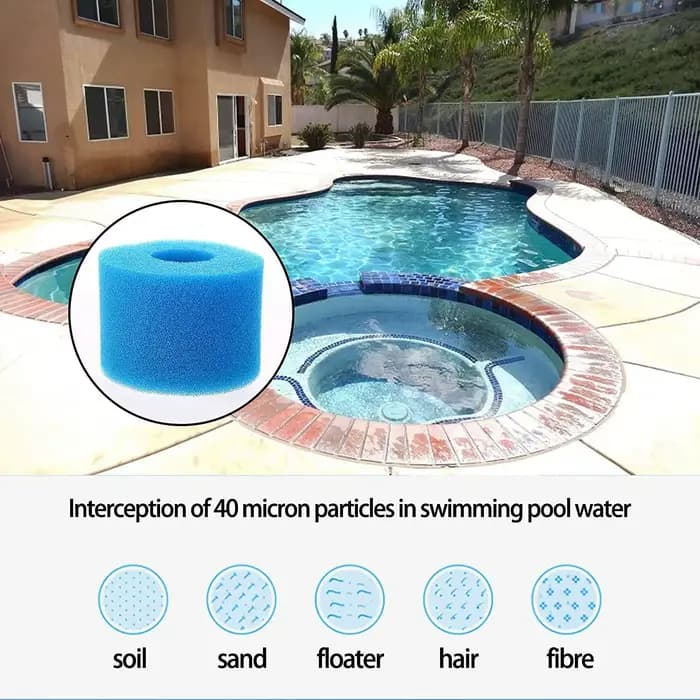 Filtre en mousse lavable réutilisable pour spa pur