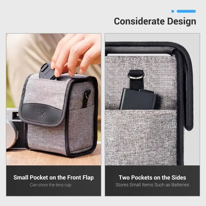 JJC-Étui de poudres pour appareil photo compact, avec sangle, pour Sony A6700 A6500 A6400 A6000 Fujifilm X100VI X100V X100F X100T X100S X100