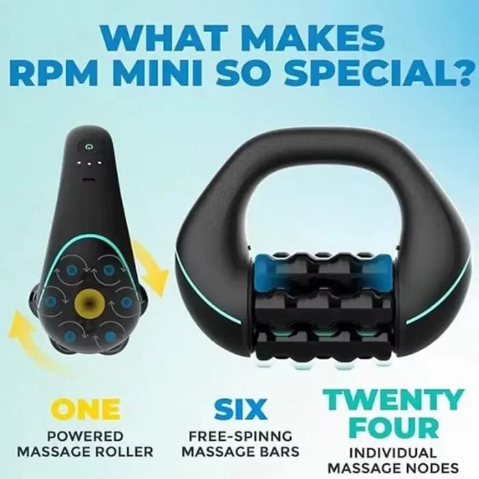 Rouleau de massage électrique rechargeable à 3 vitesses