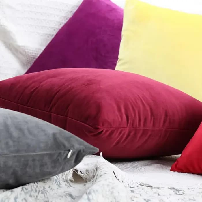 Housse de coussin en velours