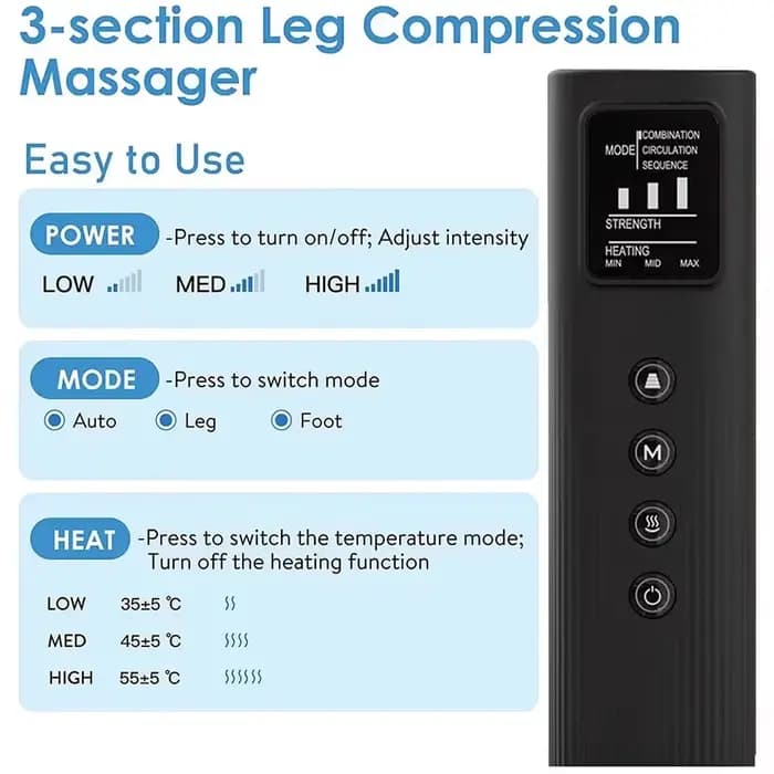 Appareil de massage des jambes à compression d'air pour combattre les varices