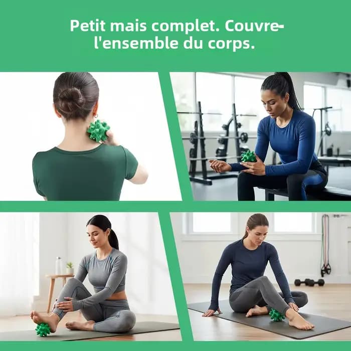 Balle de massage hérisson pour relaxation musculaire profonde