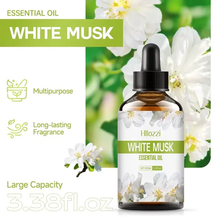L'huile essentielle de musc blanc convient aux soins de la peau, aux bain et aux douche, comme diffuseur pour tous les types de peau.