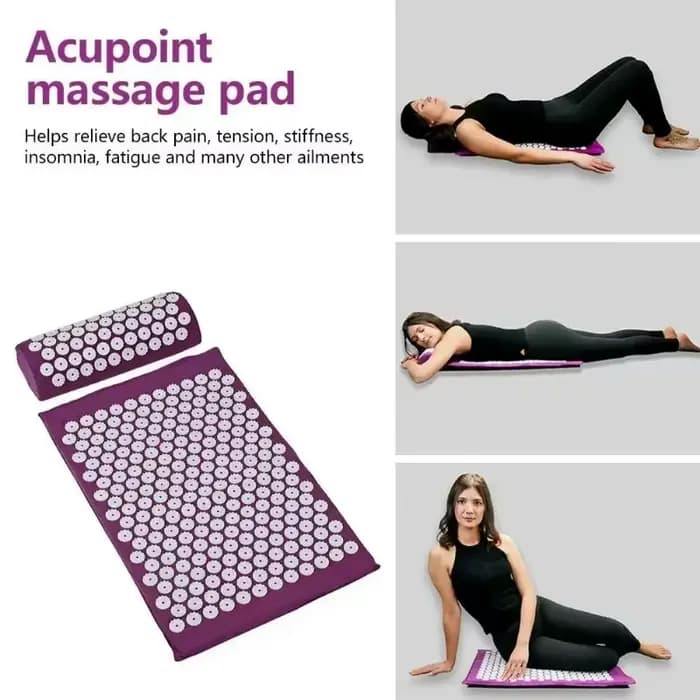 Tapis de massage Shiatsu et d'acupression avec coussin à picots