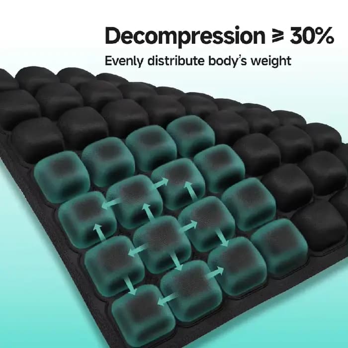 Coussin de siège ergonomique 3D gonflable réglable anti-pression pour chaise de bureau ou de voiture