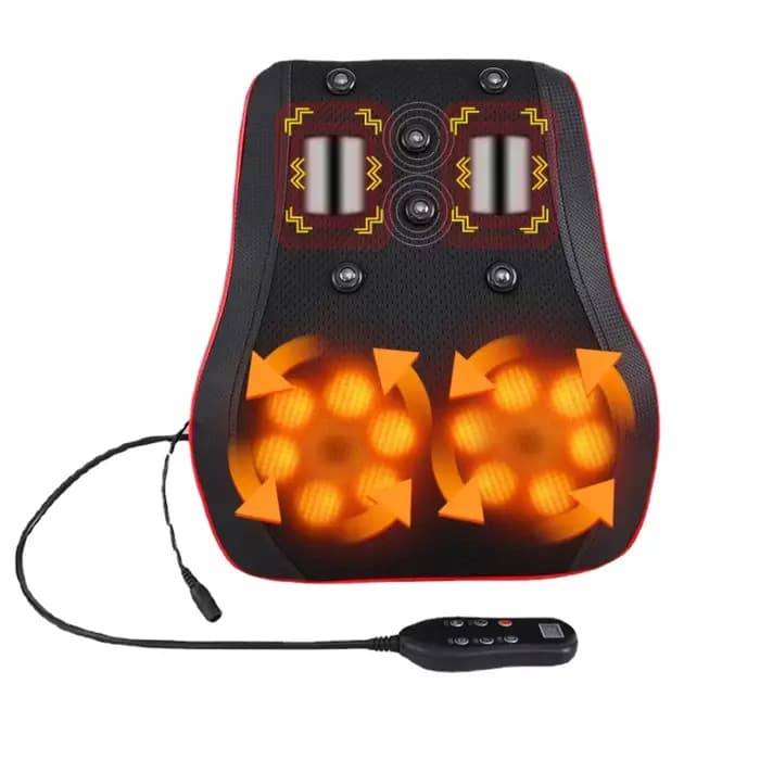 Masseur électrique de corps de traction cervicale de cou de tête de Shiatsu oreiller de dos de voiture avec le dispositif de Massage vibrant de chauffage
