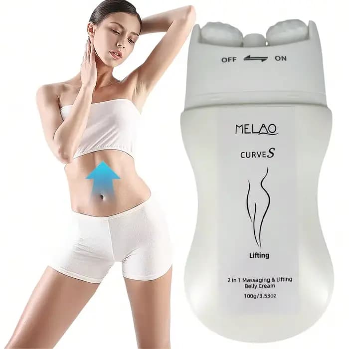 Crème liftante pour le ventre MELAO CURVES 100g avec dispositif de massage