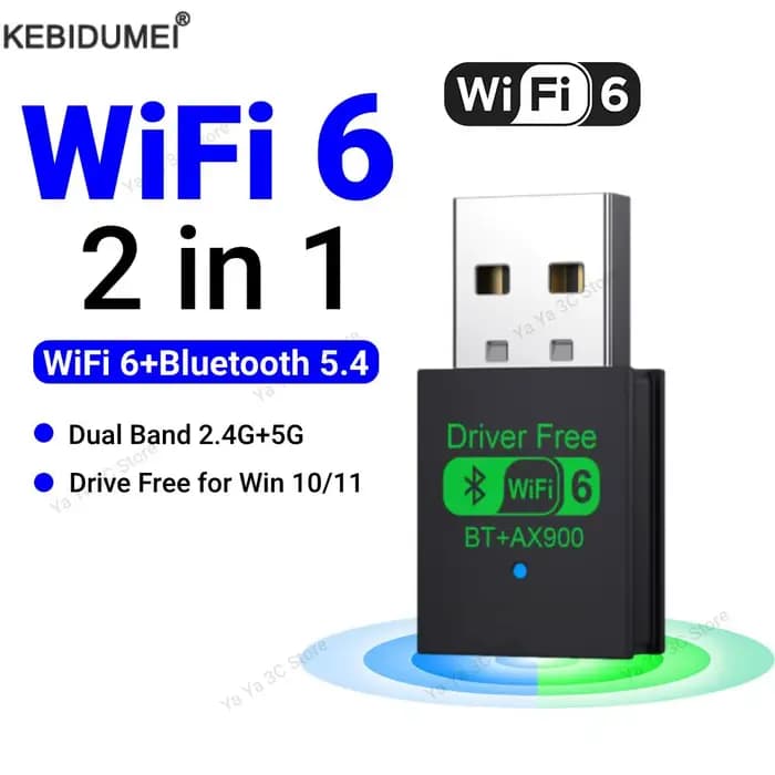 900Mbps USB WiFi Bluetooth 5.4 adaptateur 2in1 Dongle double bande 2.4G 5GHz USB WiFi 6 réseau sans fil Wlan récepteur pilote gratuit