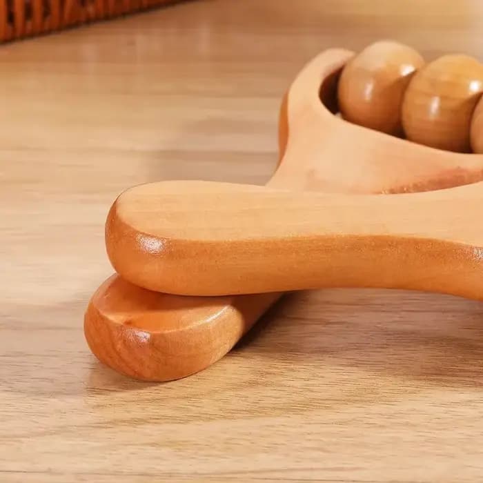Mini masseur à rouleaux en bois