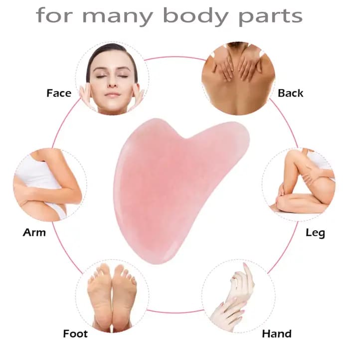 Outils de massage Guasha en jade pour le visage