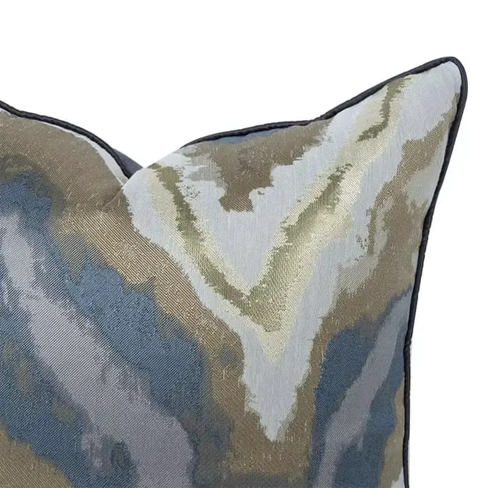 Housse de coussin de canapé de luxe, Design abstrait bleu or, géométrique pour la décoration de la maison, 30x50 45x45 50x50 60x60cm