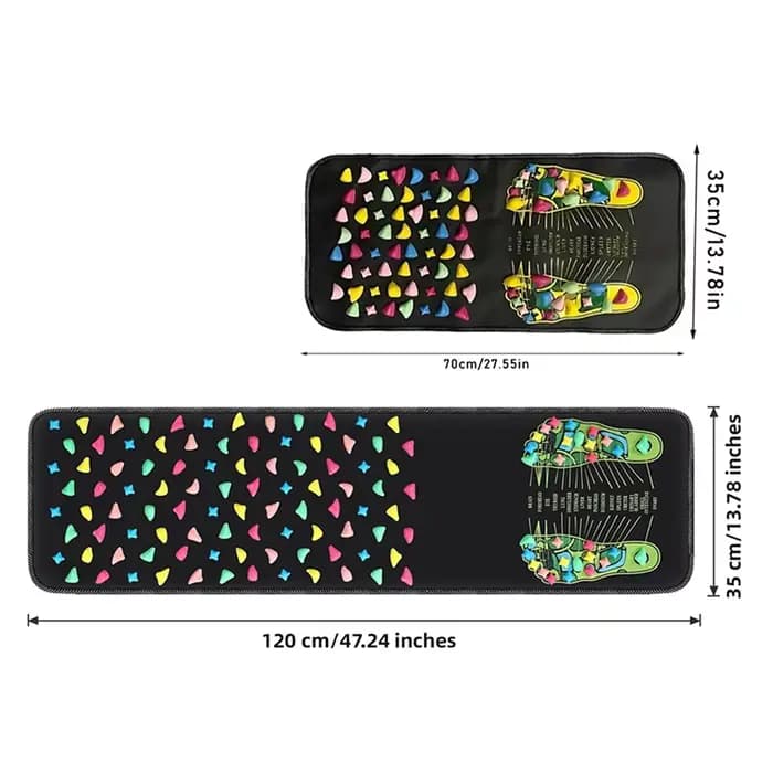 Tapis de massage des pieds de réflexologie avec pierres