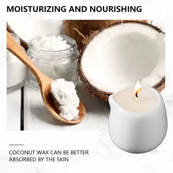 Bougie d'huile de massage naturelle parfumée fruitée. Faible chaleur. 1