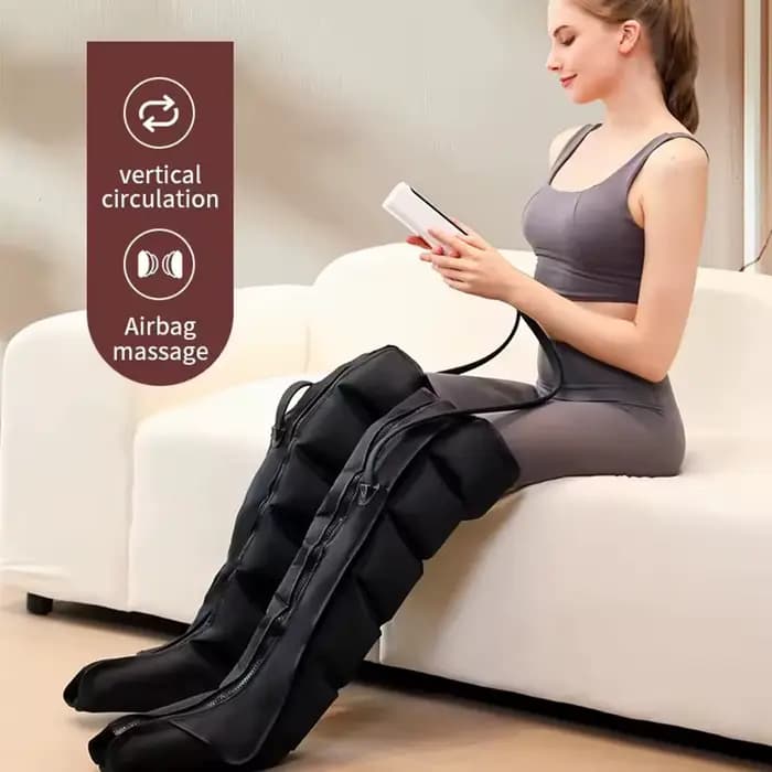 NOUVEAU Massage des jambes à compression d'air 6 bottes pneumatiques à airbag utilisées pour la circulation et la