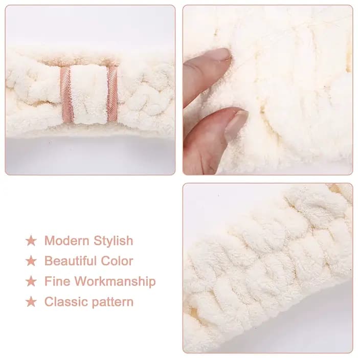Bandeaux Spa bandeaux pour le visage bandeaux de maquillage élastique Terry tissu bandeau pour les femmes lavage visage maquillage douche Yoga sport