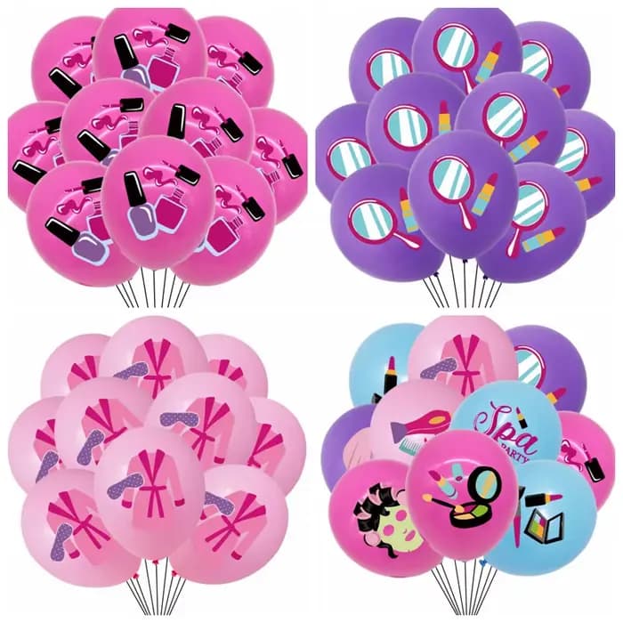 10/30 pièces Spa maquillage fête ballons rouge à lèvres Latex ballon mariage fête d'anniversaire décorations fournitures filles enfant jouet cadeaux